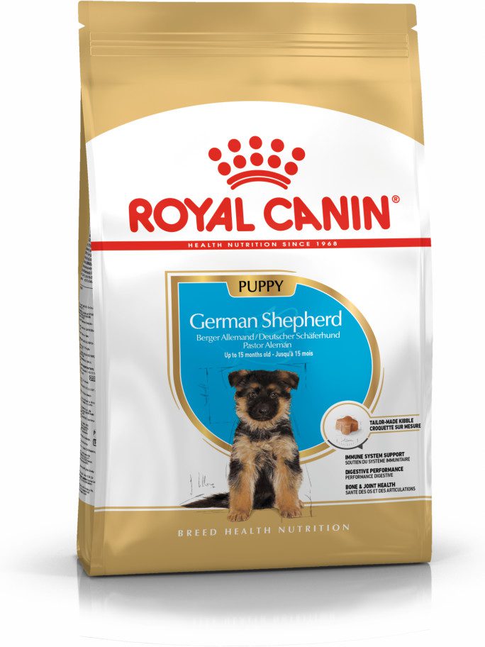 Royal canin german 2025 shepherd puppy feeding guide